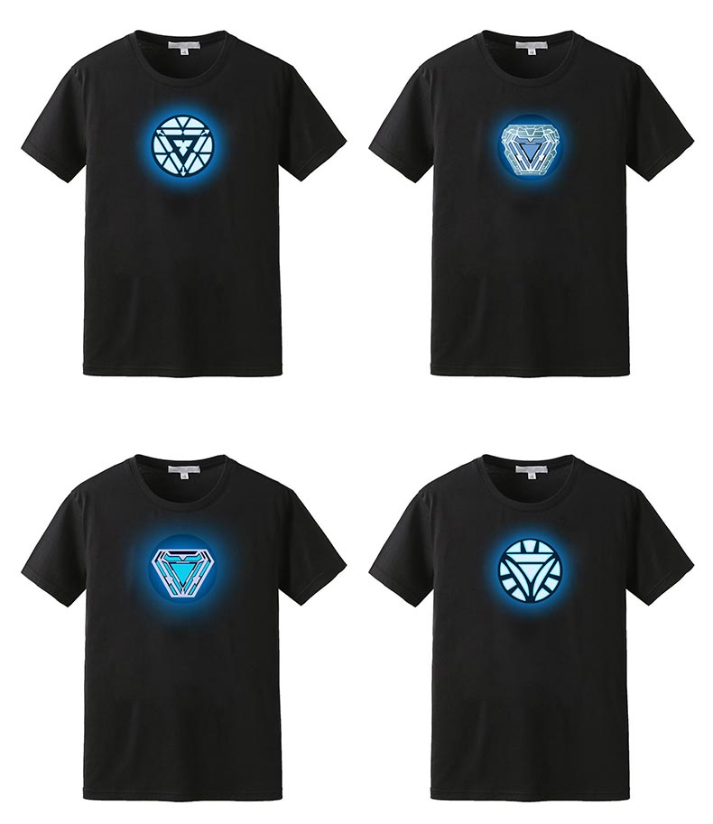 Iron Man LED Electro Sound Activated Music T-Shirt Luminescent EL Light Up Acoustic Control for Party Concert Cosplay Show Iron Man LED Electro Sound Activated Music T-Shirt Luminescent EL Light Up Acoustic Control for Party Concert Cosplay Show