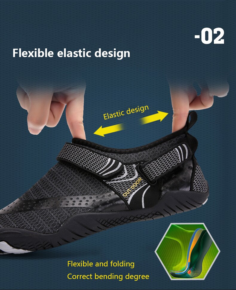 Outdoor Hiking Shoes Hiking Shoes For Men And Women Five-finger Swimming Beach Shoe Non-slip Wading Shoe Quick Dry River Slipper
